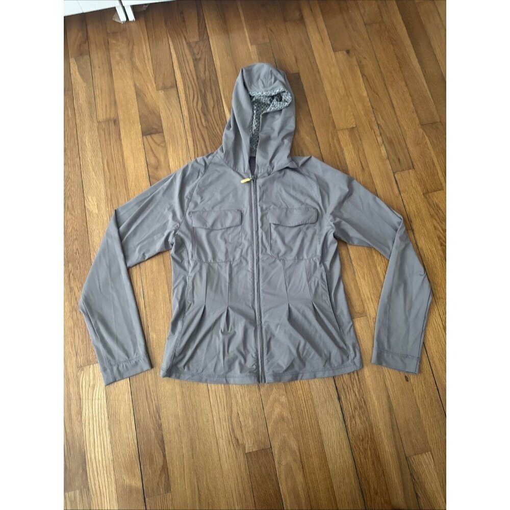 Title Nine Sweater Jacket Women's Gray Full Zip Pockets Size M